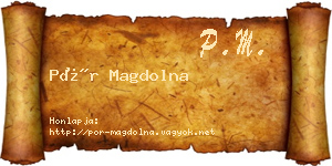 Pór Magdolna névjegykártya