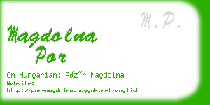magdolna por business card